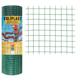 Plasa gard ornamental Voliplast, acoperita cu PVC, verde, 1 x 10 m (1.2 x 13 x 13 mm)