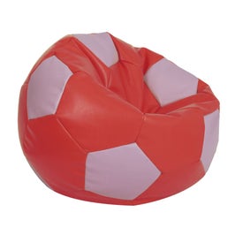 Fotoliu puf Mondo Ball, imitatie piele, rosu + mov, D74 cm