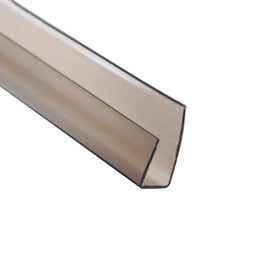 Profil policarbonat U, bronz, 10 x 2100 mm, ESP