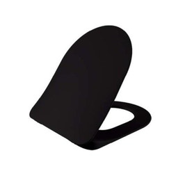 Capac WC din duroplast, Creavit Duck, KC0903.01.14, negru, inchidere lenta, 360 x 445 mm