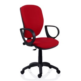 Scaun birou ergonomic Nuvola, rotativ, stofa C02, rosu