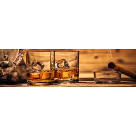 Panou decorativ bucatarie Splashback, compozit, luminescent, SPB 083, pahare whisky, 2000 x 750 x 3 mm