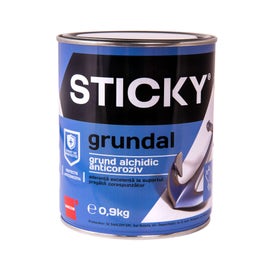 Grund pentru metal, Sticky Grundal, interior / exterior, rosu oxid, 0.9 kg