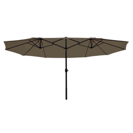 Umbrela soare pentru terasa TP-U10, structura metal, taupe, 456 x 264 x 238 cm