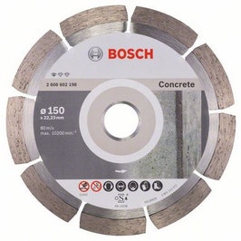 Disc diamantat, cu segmente, pentru debitare beton, Bosch Standard for Concrete, 150 x 22.23 x 2 x 10 mm, 2608602198