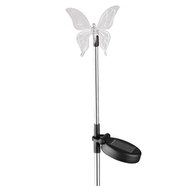 Lampa solara Hoff, fluture, plastic, H 80 cm, alb, exterior