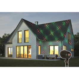 Proiector laser Craciun, exterior / interior, Hoff 58740001, rosu + verde