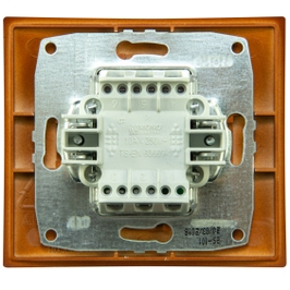 Intrerupator simplu, cu indicator luminos, Mono Electric Larissa, incastrat, rama inclusa, cires