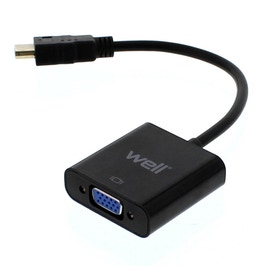Adaptor HDMI / tata - VGA / mama Well ADAPT-HDMIM/VGAF-0.2BK-WL, negru