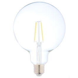 Bec LED filament Hoff glob G125 E27 8W 1080lm lumina calda 2700 K