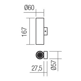 Aplica Axis 01-2162, 2 x GU10, cupru mat