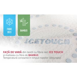 Saltea pat Bedora Ice Touch, superortopedica, 160 x 200 cm, cu spuma poliuretanica + memory + cocos, fara arcuri