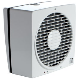 Ventilator baie, axial, Vortice Vario 230/9'' AR-LL-S 12455, cu jaluzele automate, reversibil, plastic, IPX4, 35 W, 1200 RPM, 700 mc/h, D 230 mm