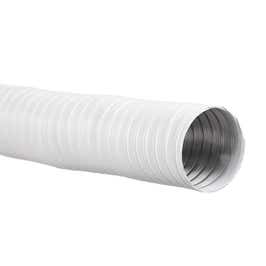 Tub flexibil pentru sisteme de incalzire si ventilare, aluminiu, alb 9010, D 100 mm