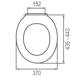 Capac WC din duroplast, MKW uniSet Plus S593V010, alb, inchidere standard