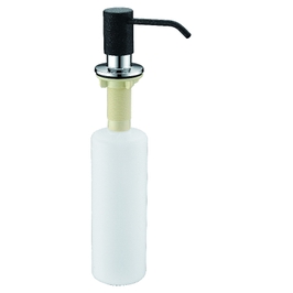 Dozator detergent lichid Alveus, alb, cu cap colorat negru, 0.5 litri