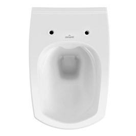 Vas WC suspendat Cersanit Carina Clean On K701-033, alb, capac inclus, evacuare orizontala