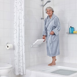 Scaun pliabil pentru baie, Davo Pro Ridder A00200101, alb, 30 x 32.8 x 11.3 cm