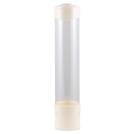 Suport de pahare din plastic sau carton pentru dozator de apa, Zass ZWDCH 01, ABS + policarbonat, 40 x 7.5 x 8 cm, alb + transparent