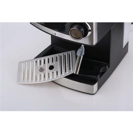 Espressor cafea Samus Espressimo 20 Silver, cafea macinata, 20 bar, 850 W, capacitate 1.6 l, plita preincalzire a cestilor, selector nivel abur, indicatoare luminoase, argintiu + negru