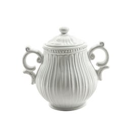 Zaharnita 03839, cu capac, ceramica, alb, 14 x 10 x 12.5 cm