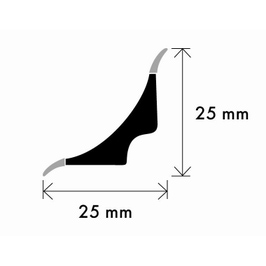 Profil de scafa cu margini flexibile 2,5 metri negru