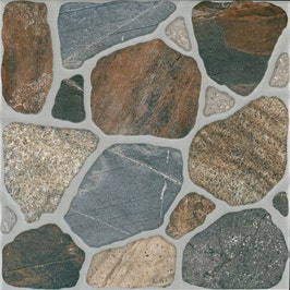 Gresie exterior / interior portelanata antiderapanta Terastone 6035-0189, mata, imitatie piatra, 33 x 33 cm
