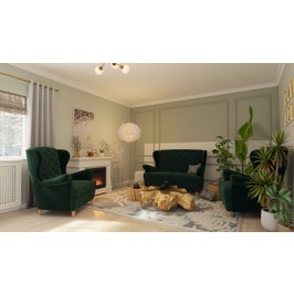 Covor living / dormitor Oriental Weavers Berlino L 4158/NO1, 120 x 170 cm, poliolefina + poliester, verde + gri, dreptunghiular