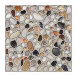Gresie exterior portelanata Cesarom, 6035-0355 Camp, mata, multicolor, antiderapanta, imitatie pietre, 33 x 33 cm