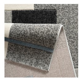 Covor living / dormitor Carpeta Soho 49351-16841, 120 x 170 cm, polipropilena frize, roz prafuit + crem + bleu + gri + negru, dreptunghiular