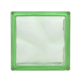 Caramida sticla verde, cloudy green, interior / exterior, 19 x 19 x 8 cm