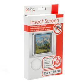 Plasa protectie insecte / tantari, Delight, pentru ferestre, poliester, alb, 150 x 180 cm