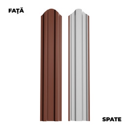 Sipca metalica cutata pentru gard, maro lucios (RAL 8017), 1500 x 92.9 x 0.45 mm