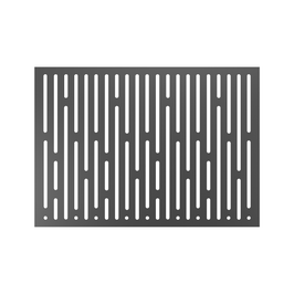 Panou gard aluminiu, din tabla decupata, G36B, negru (RAL 9005), 2000 x 1500 mm