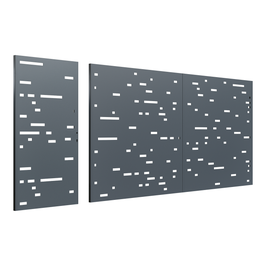 Ansamblu de porti metalice M57, otel, negru, 4280 x 1800 mm