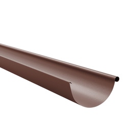 Jgheab de scurgere pentru sistem pluvial, Bilka, metalic, maro ciocolatiu (RAL 8017), mat, D 125, 4 m