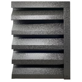Panou gard jaluzea Atlas, tabla din otel zincat, negru (RAL 9005), hi-mat - fata, lucios - spate, 2445 x 3200 x 0.5 mm
