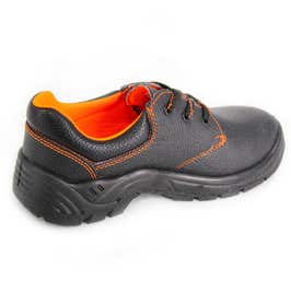 Pantofi de protectie Master, cu bombeu metalic, piele, negru, S1, marimea 41