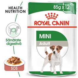 Hrana umeda caine adult Royal Canin Mini Adult, in sos, 85 g