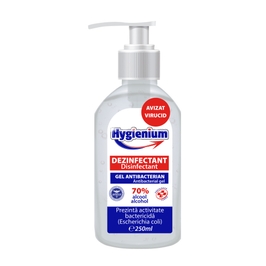 Gel antibacterian si dezinfectant pentru maini Hygienium, 250 ml