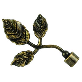Cap galerie, frunze 2, 16 mm, negru-auriu
