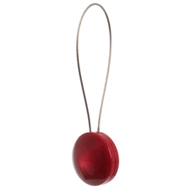 Magneti decorativi perdea si draperie, Pearls, forma rotunda, cu fir metalic de fixare, rosu, 4 cm
