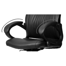 Scaun birou ergonomic HLC-0311-1, rotativ, PU + PVC, negru