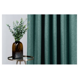 Draperie Mendola Fabrics, model Madras, Scandi, natur, verde, opac, H 280 cm