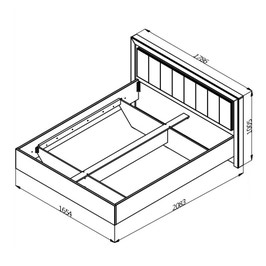 Dormitor complet Sierra C3, stejar gri + alb, 5 piese,  16C