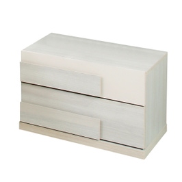 Noptiera Loft P2, cu 2 sertare, alb craft+negru lucios, 51 x 47 x 46 cm, 2C
