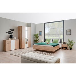 Dulap dormitor Ritmo 3K1O, stejar sonoma + alb mat, 3 usi, cu oglinda, 114.5 x 51.5 x 200 cm, 3C