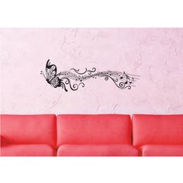 Sticker decorativ perete, hol, Fluturele muzical, PT3112 TR, 50 x 70 cm