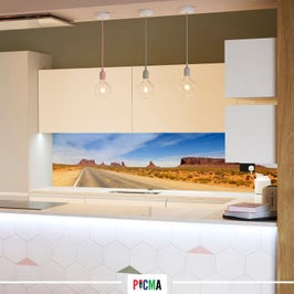 Panou decorativ bucatarie Splashback, compozit, luminescent, SPB 028, desert, 2600 x 750 x 3 mm