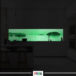 Panou decorativ bucatarie Splashback, compozit, luminescent, SPB 048, mare, 2000 x 600 x 3 mm